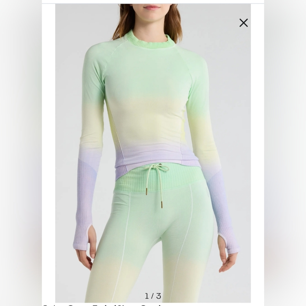 Women's Pastel Gradient Long Sleeve Top